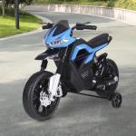 Mota Elétrica Infantil Motocicleta para Crianças acima de 3 anos Bateria 6V com Luzes e Música 105x52,3x62,3 cm Azul