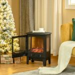 Lareira Elétrica 900W/1800W com Temperatura Ajustável e Proteção Sobreaquecimento para 20 - 25 ㎡ 39x26x54,8 cm Preto
