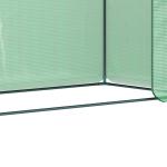 Estufa de Jardim Pequena Estufa de Exterior com Janelas e Estrutura de Aço Estufa de Cultivo 200x76x168 cm Verde