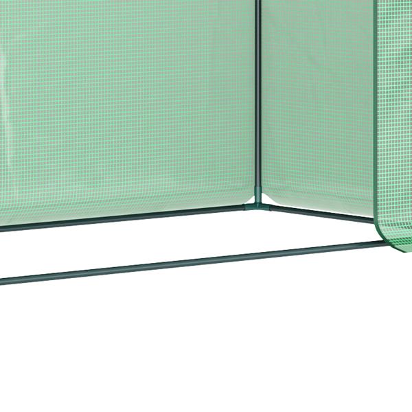 Estufa de Jardim Pequena Estufa de Exterior com Janelas e Estrutura de Aço Estufa de Cultivo 200x76x168 cm Verde