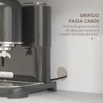 Armário de Cozinha Rústico Armário Alto de Cozinha com Portas Compartimentos Abertos Gavetas e Prateleiras Ajustáveis Anti - Tombo para Sala de Jantar 70x40x180 cm Branco