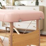 Marquesa de Massagem Dobrável Marquesa com Altura Ajustável Desenho Ergonómico 185x60x64 - 88 cm Rosa