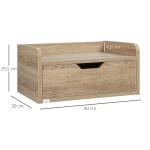 Conjunto de 2 Mesas de Cabeceira de Parede Mesas de Cabeceira Flutuantes com 1 Gaveta 40x30x19,5 cm Madeira