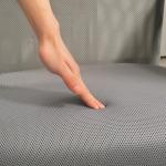 Cadeira de Escritório de Tecido de Malha Encosto para a Cabeça de PU Mecanismo de Inclinação 63x65x109 - 119 cm Cinza