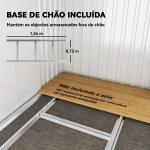 Abrigo de Jardim 2 m² 195x122x181,5 cm Abrigo de Armazenamento Metálico com Porta de Correr e 2 Janelas Verde
