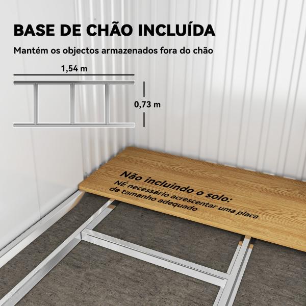 Abrigo de Jardim 2 m² 195x122x181,5 cm Abrigo de Armazenamento Metálico com Porta de Correr e 2 Janelas Verde