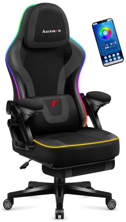 Cadeira Gaming RGB Force 4.6 Black Mesh - HUZARO
