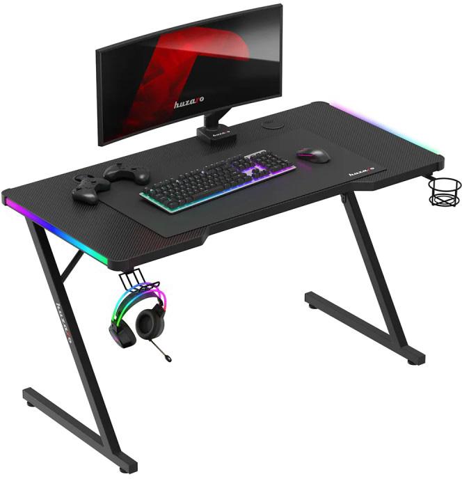 Mesa Gaming Hero 2.5 RGB 120cm (Preto) - HUZARO