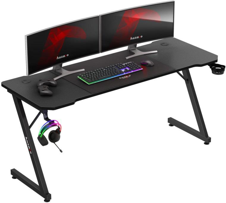 Mesa Gaming Hero 4.8 160cm (Preto) - HUZARO