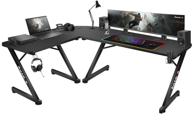 Mesa Gaming Hero 7.0 154cm c/ Canto Arredondado - HUZARO