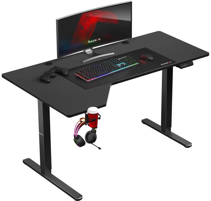 Mesa Gaming Hero 9.1 145cm (Preto) - HUZARO