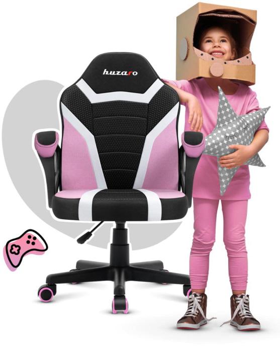 Cadeira Gaming Infantil Ranger 1.0 (Rosa) - HUZARO