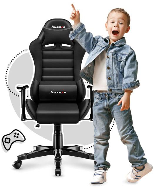 Cadeira Gaming Infantil Ranger 6.0 (Preto) - HUZARO