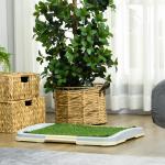 Sanita para Cães com Relva Artificial Grade e Bandeja Desmontável para Adestramento de Cães 63x48,5x6 cm Multicor
