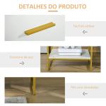 Mesa de Cabeceira Mesa Auxiliar com 1 Gaveta e Prateleira de Armazenamento para Dormitórios Sala de Estar Escritório Estilo Moderno 45x40x60cm Branco