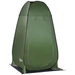 Tenda de Duche Tenda de Privacidade Portátil com 1 Gancho Bolso Bolsa de Transporte e UV20+ 126x124x189 cm Verde