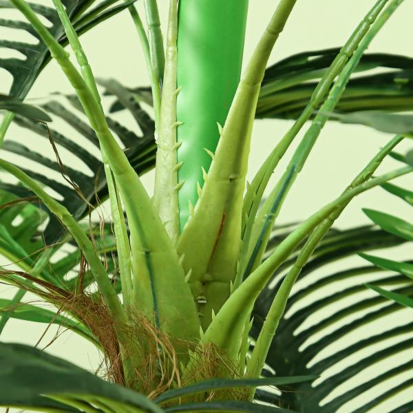 Planta Artificial Decorativa 160 cm Palmeira Artificial com Vaso e Folhas para Interior Verde