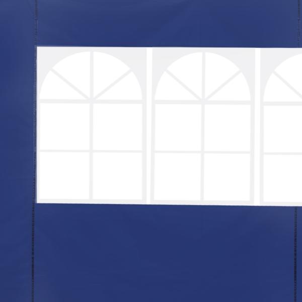 2 Paredes Laterais para Tenda Parede Lateral de Tecido Oxford com 2 Janelas 3x2 m Azul