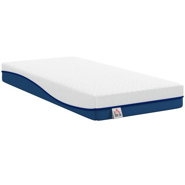 Colchão 190x90 cm Espessura 20 cm Colchão Viscoelástico com Chá Verde Firmeza Média Cama Refrescante com Espuma de Gel