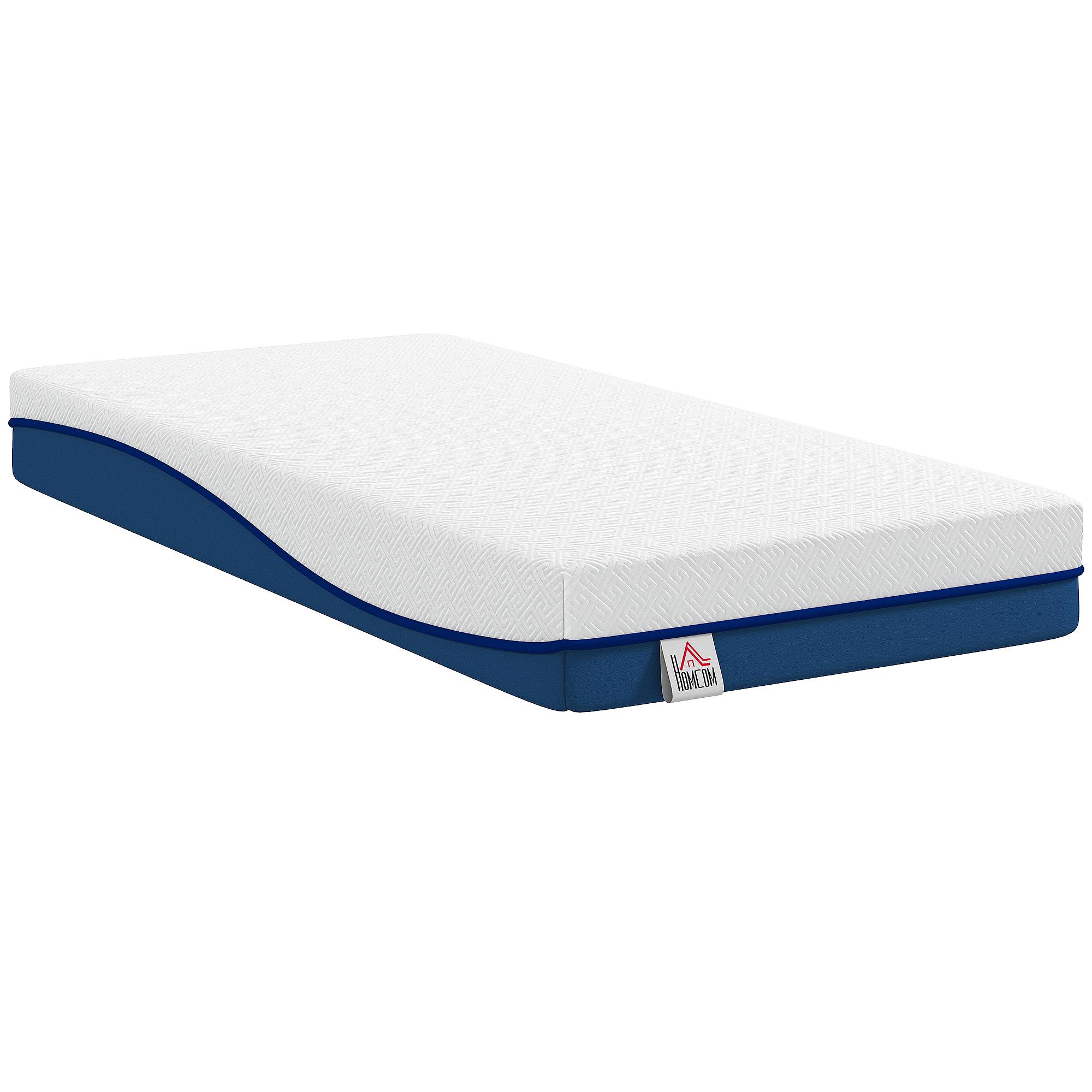 Colchão 190x90 cm Espessura 20 cm Colchão Viscoelástico com Chá Verde Firmeza Média Cama Refrescante com Espuma de Gel
