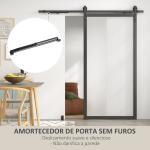 4FT/122CM Kit de Ferragens para Porta Deslizante Dobrável para 2 Portas com Trilho para Celeiro Preto