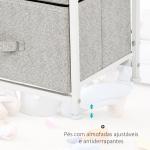 Cómoda Organizador com 4 Gavetas de tecido para sala de estar quarto 45x30x92cm