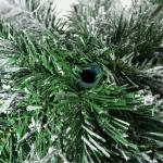Árvore de Natal Artificial Nevada com 523 Ramos Suporte de Aço Dobrável Decoração para Casa Festas Ø74x180 cm Verde