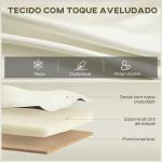 Poltrona de Sala Estofada em Veludo Acolchoamento Espesso Assento Amplo Apoio de Braços Almofada 81x77x81 cm Creme