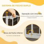 Barreira de Segurança Ajustável com Portinhola, Fecho Automático e Bloqueio Duplo, 74 - 80x104,1 cm, Branca