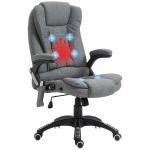 Cadeira de Escritório com 6 Pontos de Massagem Reclinável até 130° com Função de Aquecimento 68x72x110 - 120 cm Cinza