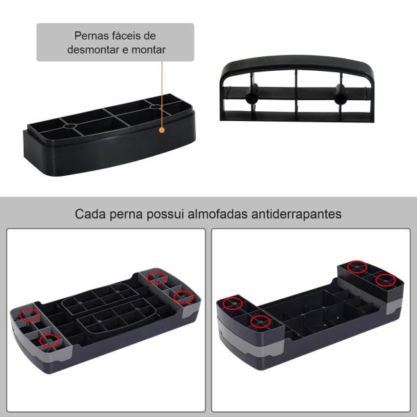 Step para Exercício Aeróbico Plataforma Step com Altura Ajustável em 2 Níveis com Carga Máxima 120kg para Exercício em Academia Casa 68x29x10 - 15cm Preto