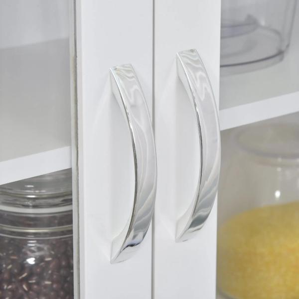 Armário de cozinha com prateleiras internas ajustáveis ​​e gaveta 80x48x170 cm Branco