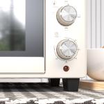 Mini Forno Elétrico 21L 1400W com Temporizador até 60min e Temperatura Ajustável até 230℃ 46x38,5x29 cm Creme e Prata
