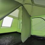 Tenda de Campismo Familiar para 4 Pessoas Tenda de Campismo Portátil Impermeável com Bolsa de Transporte Rede Mosquiteira e Proteção Solar 410x - 310x225cm Verde
