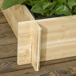 Floreira de 3 Níveis com Treliça Hortal Vertical com Tecido não Tecido para Cultivos de Verduras Flores 95x95x110 cm Madeira