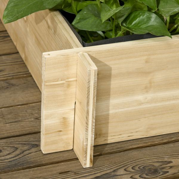 Floreira de 3 Níveis com Treliça Hortal Vertical com Tecido não Tecido para Cultivos de Verduras Flores 95x95x110 cm Madeira