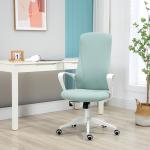 Cadeira de Escritório Ergonómica com Altura Ajustável Função de Inclinação e Encosto Alto 62x56x110 - 119,5 cm Verde