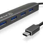 Hub USB C - 4x USB A (Preto) - ICY BOX