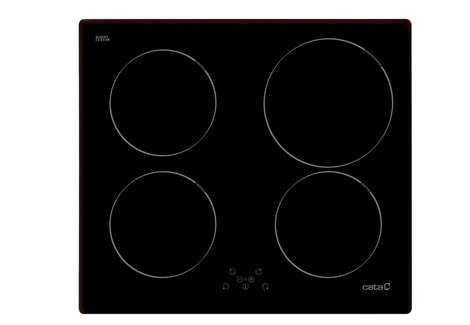 Placa de Indução Embutida 4 Zonas I 604 B (Preto) - CATA