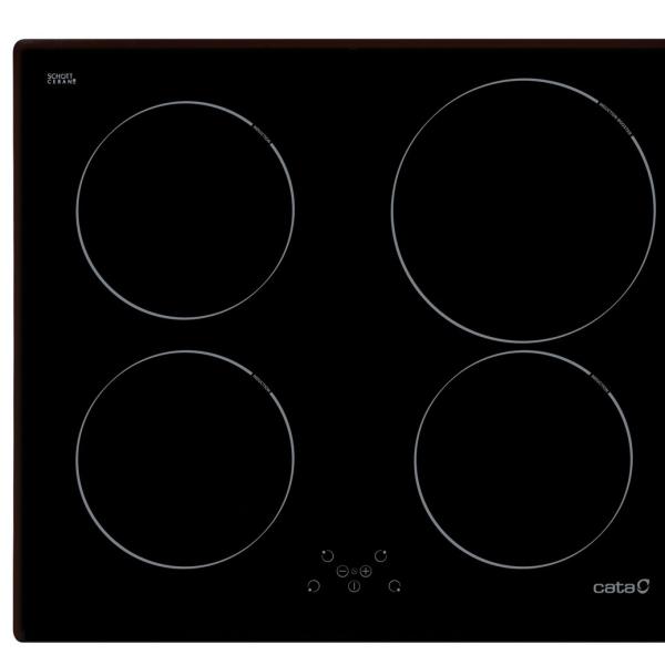 Placa de Indução Embutida 4 Zonas I 604 B (Preto) - CATA