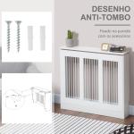 Cobertura de Radiador Branca 90x18x84 cm Cobertura de Radiador de MDF Desenho Modern para Sala de Estar Dormitório Branco