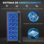 Cave de Vinhos 12 Garrafas com Dupla Refrigeração Termoelétrica Temperatura Ajustável 8 - 18℃ Porta de Vidro Anti - UV Ecrã LED Luz Interior Preto