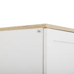 Armário de Cozinha com 4 Portas e Prateleiras Ajustáveis Anti - Tombo 60x30x170,5 cm Branco