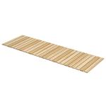 Estrado de Ripas de Madeira Enrolável 120x38 cm Resistente às Intempéries Decoração de Jardim para Praia Festa Natural