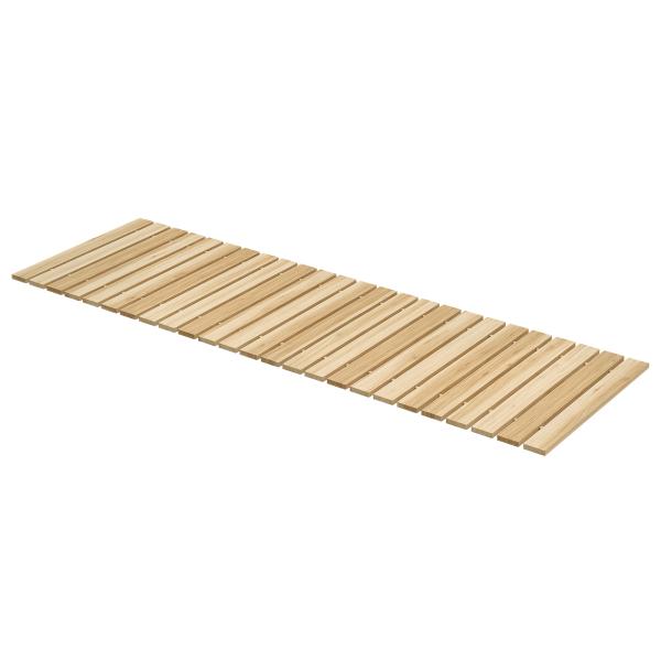 Estrado de Ripas de Madeira Enrolável 120x38 cm Resistente às Intempéries Decoração de Jardim para Praia Festa Natural