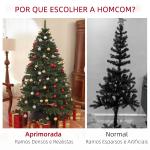 Árvore de Natal Artificial 180 cm com 1050 Ramos e Base de Aço Dobrável, Montagem Rápida, para Interior, Verde