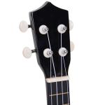 Ukelele de 21 Polegada para Iniciantes com Cordas de Nylon 53X17,5X6,2 cm Preto