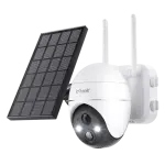Câmara de Vigilância Exterior WiFi 5MP c/ Painel Solar ZS - GX4S (Branco) - IEGEEK