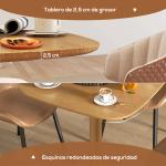 Mesa de Refeição de Madeira Quadrada para 4 Pessoas Base Quadrada para Espaços Pequenos 70x70x75 cm Madeira