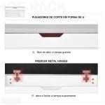 Sapateira com Assento Acolchoado Carga máxima de 120kg MDF 80x30x43cm Branco